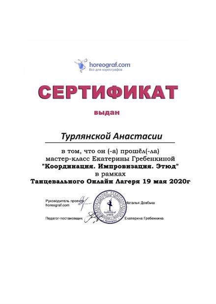 Диплом Турлянской А. С. № 10